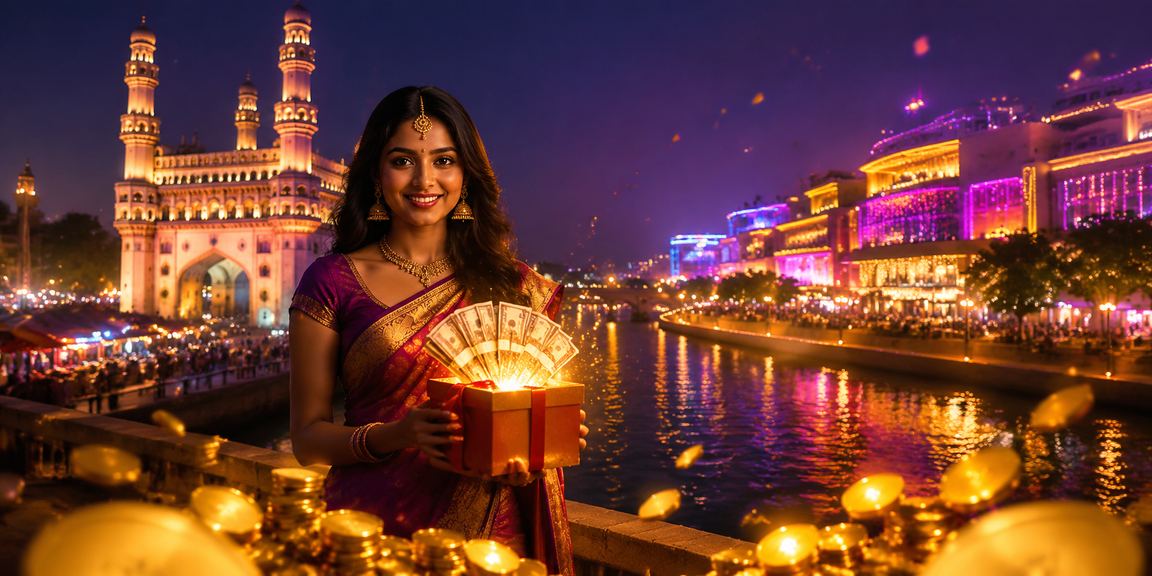 Hyderabad night market reflecting casino lifestyle